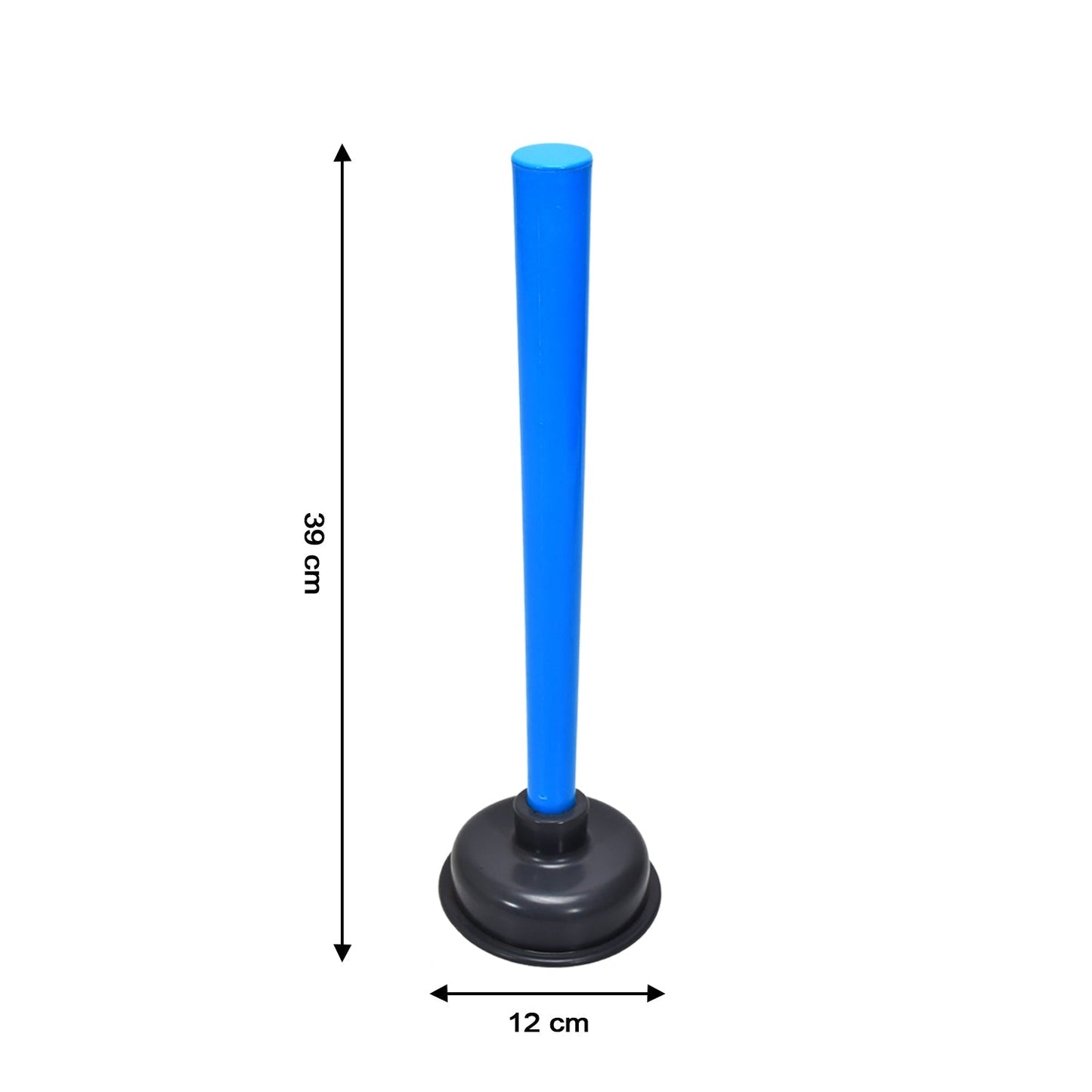 Compact toilet plunger with suction, user-friendly design