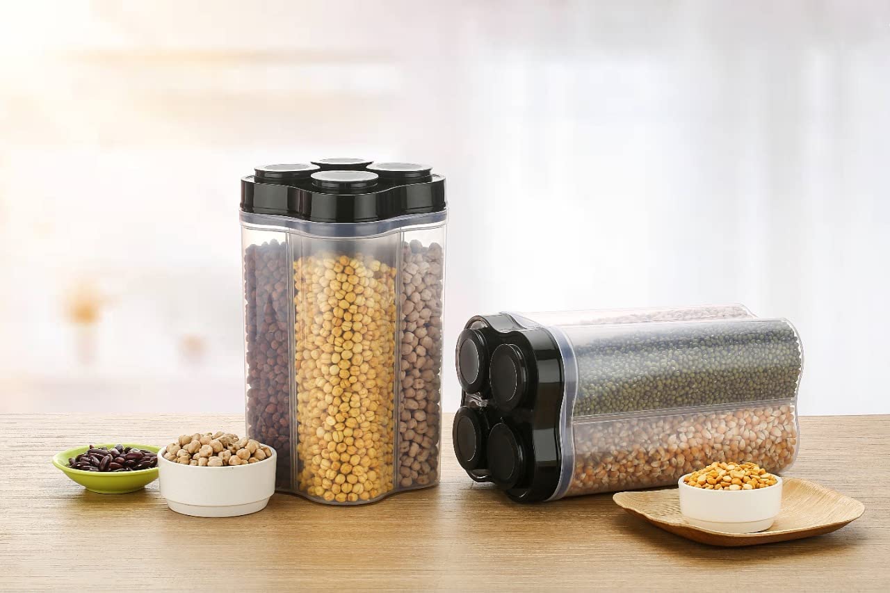 4-section container jar for fridge storage