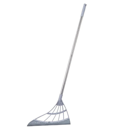 Eco-friendly broom with a built-in scraper